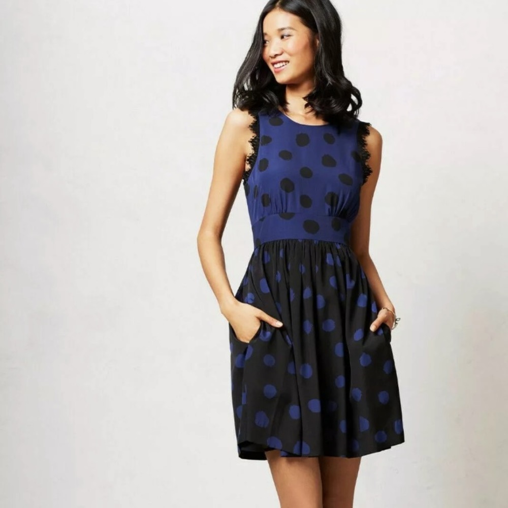 Corey Lynn Calter Open Back Polka Dot Dress